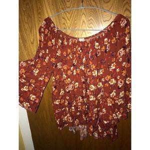 On or off shoulder floral top